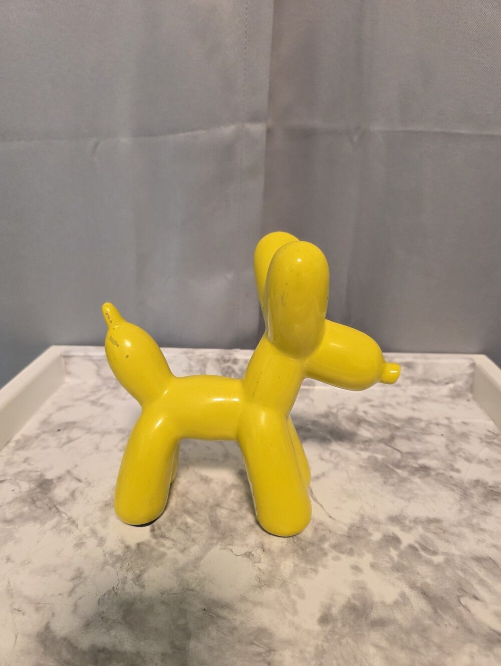 Yellow Balloon Dog Figurine Small